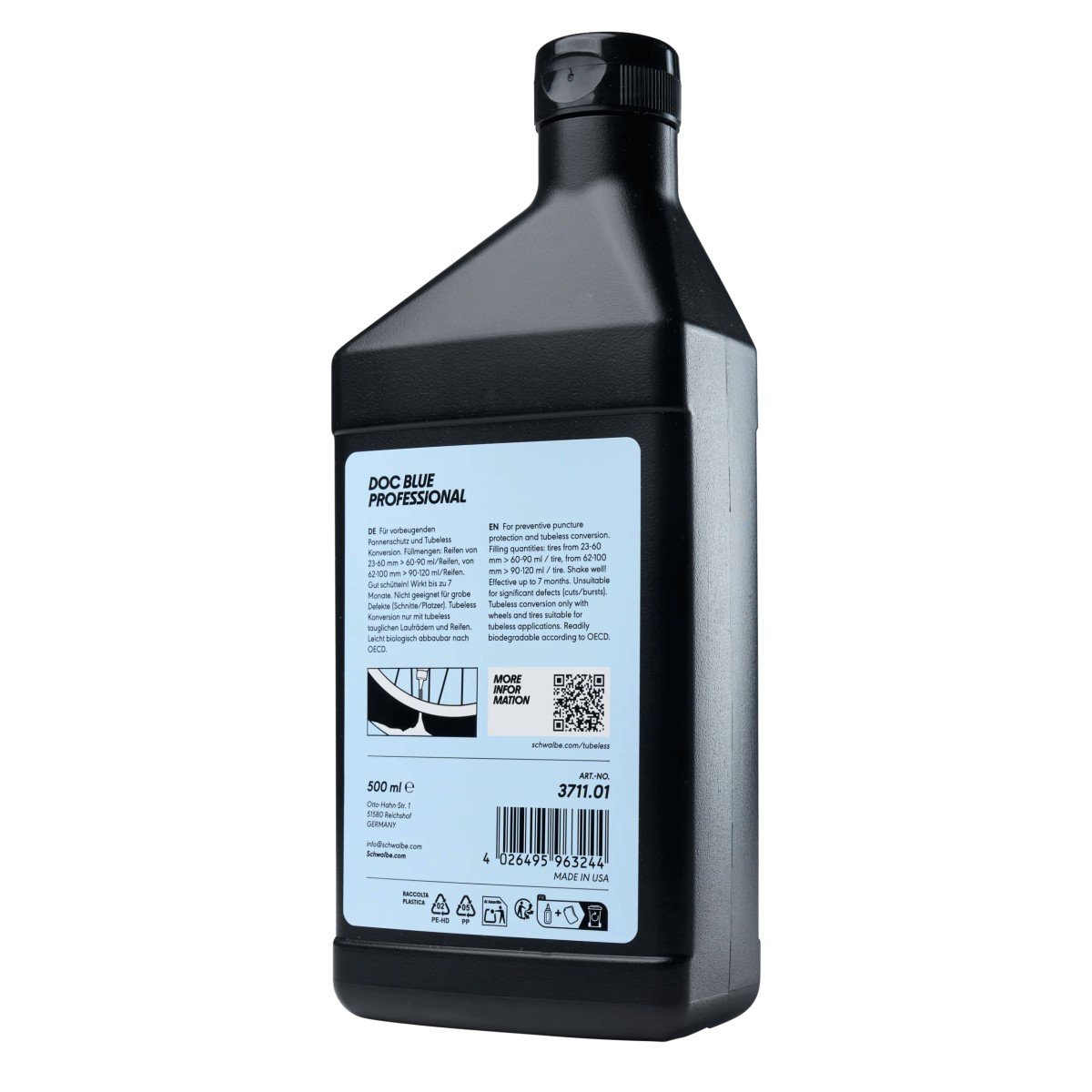 Schwalbe tubeless sealant doc blue professional 50 Blauw