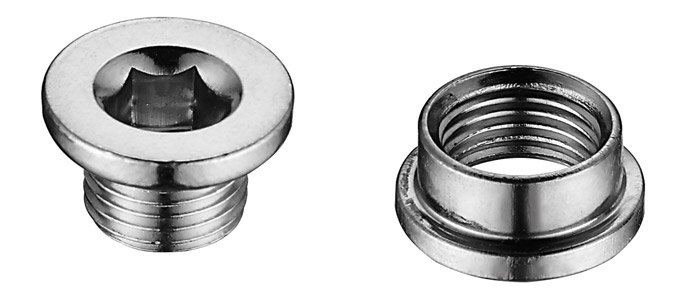 Union achterpad gh-013 met schroefset m10x1.0 Zilver