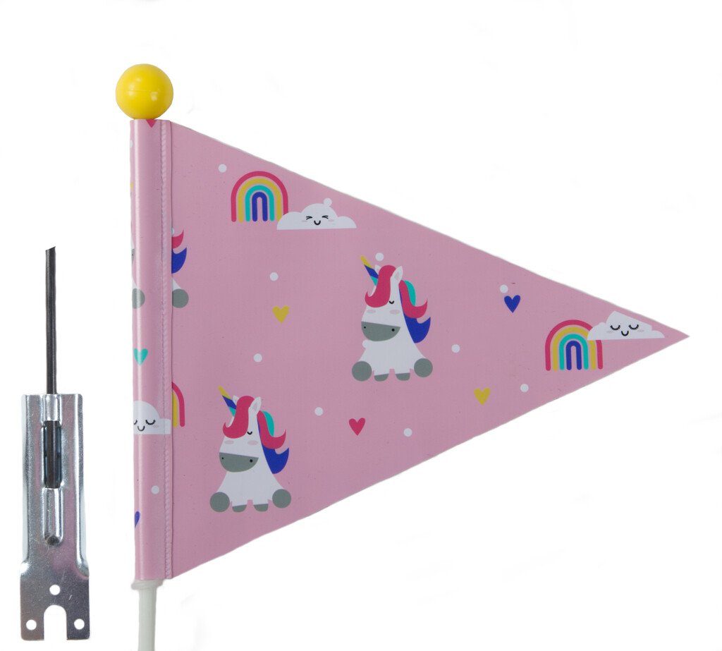 Pexkids FIETSVLAG WIMPEL Unicorn deelbaar Roze