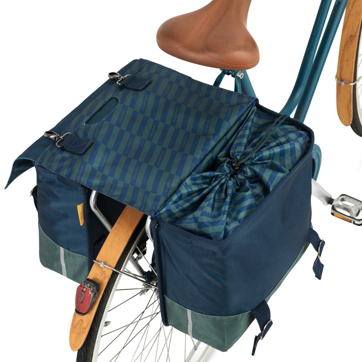 Urban Proof fietstas dubbel 40L recycled gro Blauw