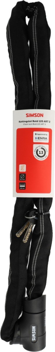 Simson Kettingslot Bold ART2 120 cm - zwart