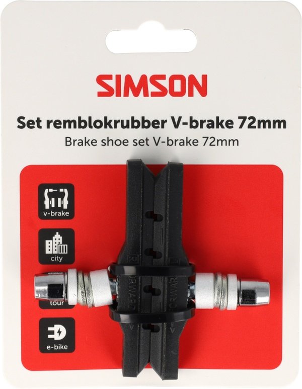 Simson remblokken V-brake 72 mm per paar